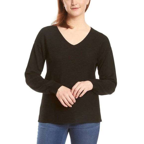 NEW Ella Moss V-Neck Long Sleeve Sweater - Picture 1 of 4
